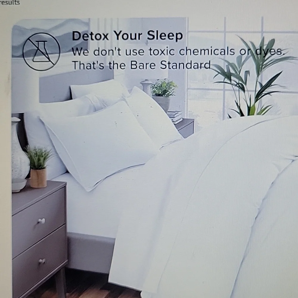 Bare Home Queen White premium duvet cover set 1800 super soft microfiber New